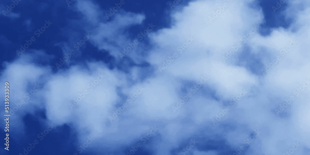 Obraz premium The blue sky with the white clouds in the sunny day of summer. Blue sky with soft white clouds and White clouds in a panoroma blue sky. Nature background