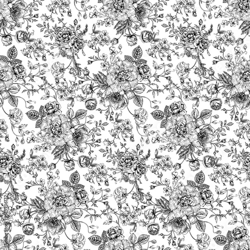 outlined drawing abstract And seamless pattern background lines.