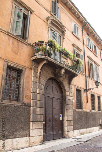 Cozy narrow street in the center of Verona.