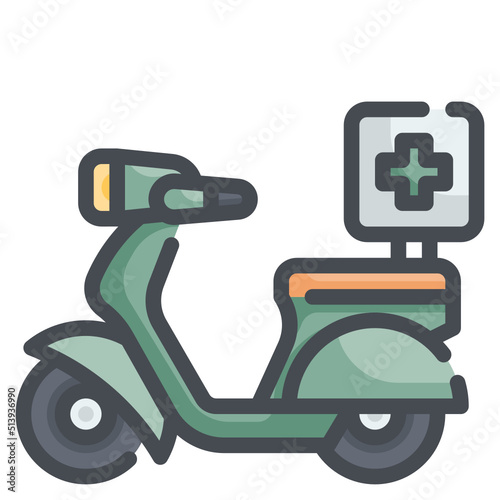 scooter flat icon