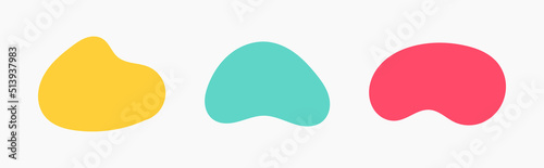 Colorful liquid amoeba banners set.