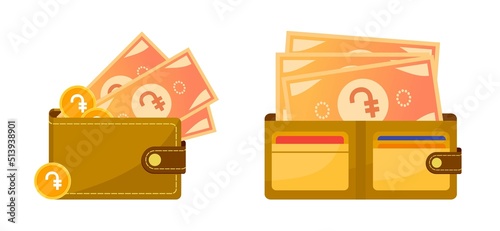 Wallet with Armenian Dram Money