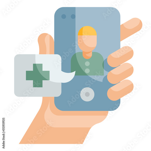 telemedicine flat icon