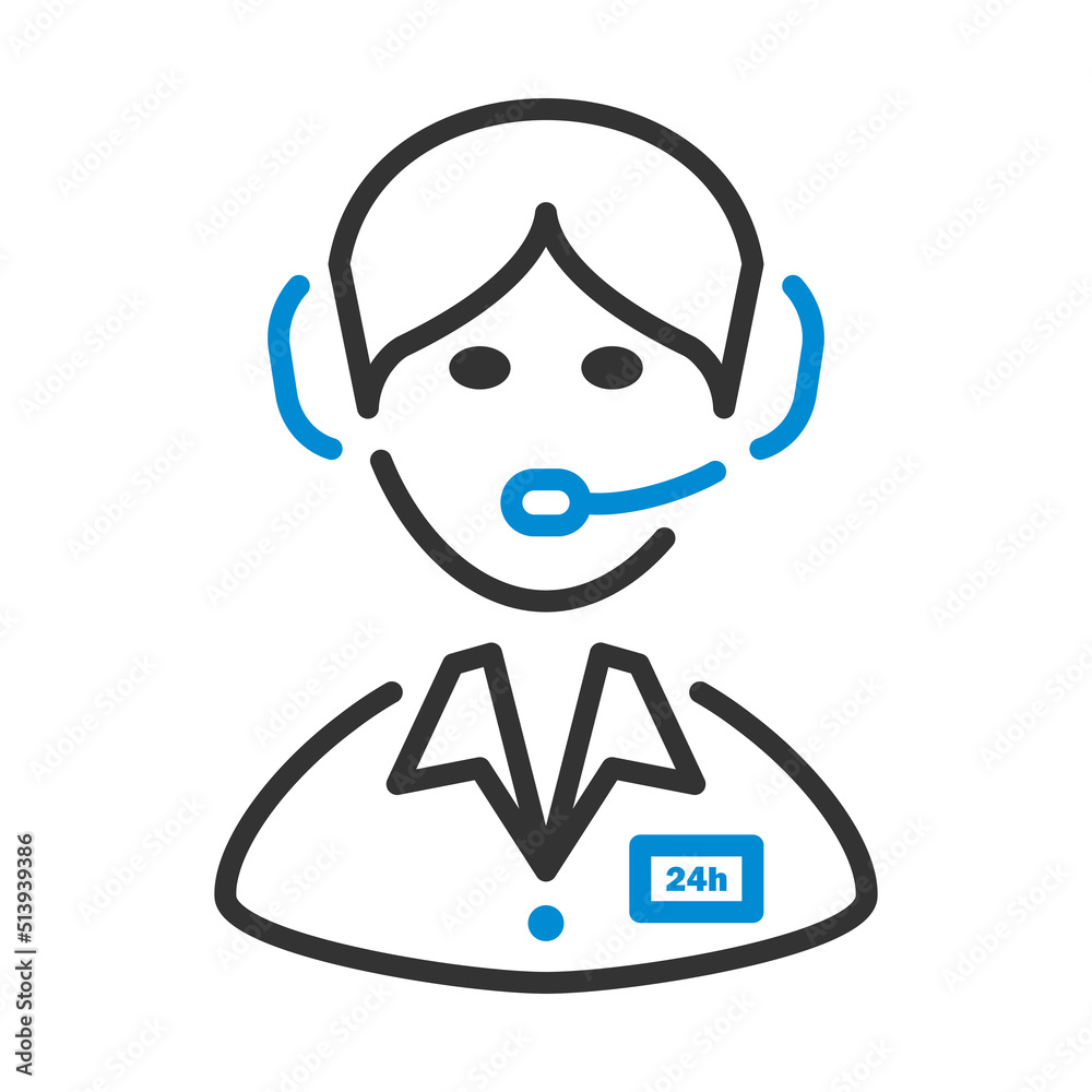 Obraz premium 24 Hour Operator Icon