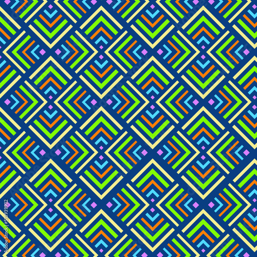 Seamless geometric diamond shape colorful pattern vector background
