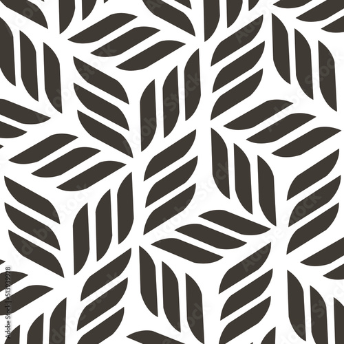 Seamless abstract leaves pattern vector background