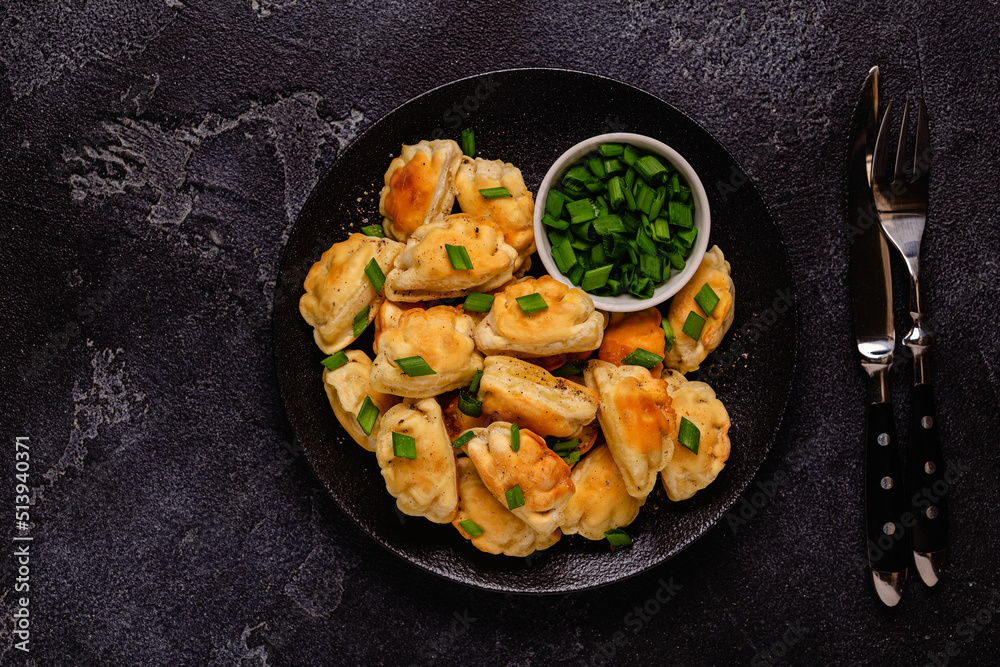 Dumplings, filled with mashed potatoes.