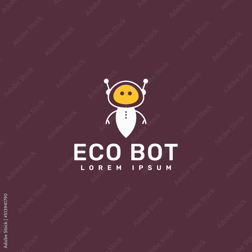 Naklejka premium eco bot logo template