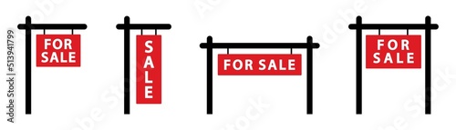 Sale billboard icon. Sale real estate icon, vector illustration