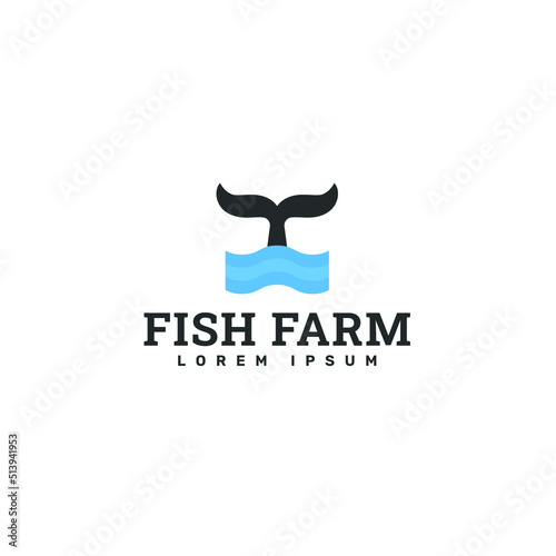 fish farm logo template