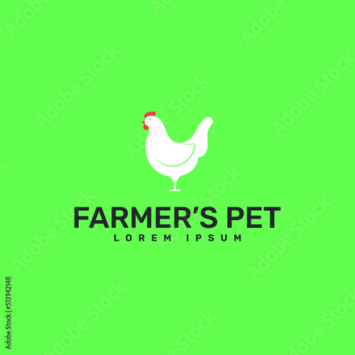 farm hen logo template