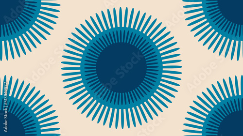 asian style stars seamless pattern ivory blue shades