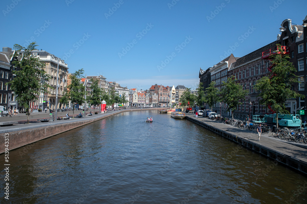 View Along The Oude Turfmarkt Street At Amsterdam The Netherlands 25-6-2022