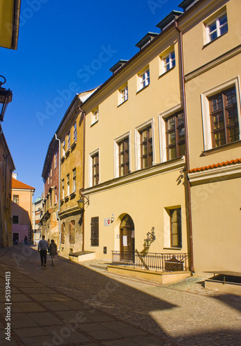 Narrow street of Old Town in Lublin  Poland