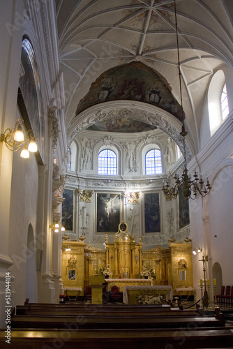 Interior of Dominican Church of St Stanislaus Bishop and Martyr in Old Town in Lublin, Poland © Lindasky76