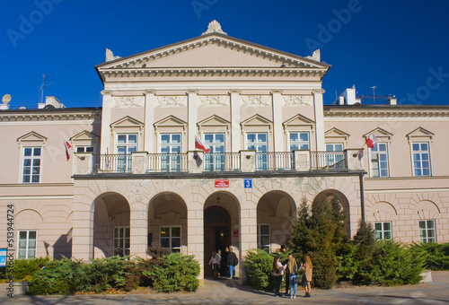 Lubomirski Palace (Maria Curie-Sklodowska University) in Old Town in Lublin, Poland 