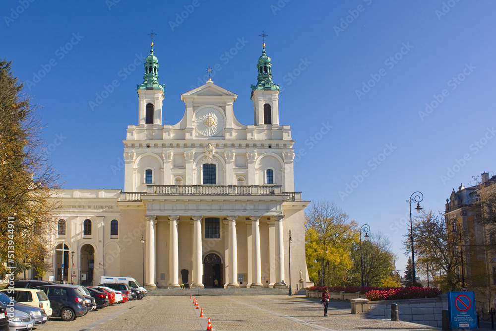 Cathedral of Saint John Baptist and Saint John Evangelist in Old Town in Lublin, Poland