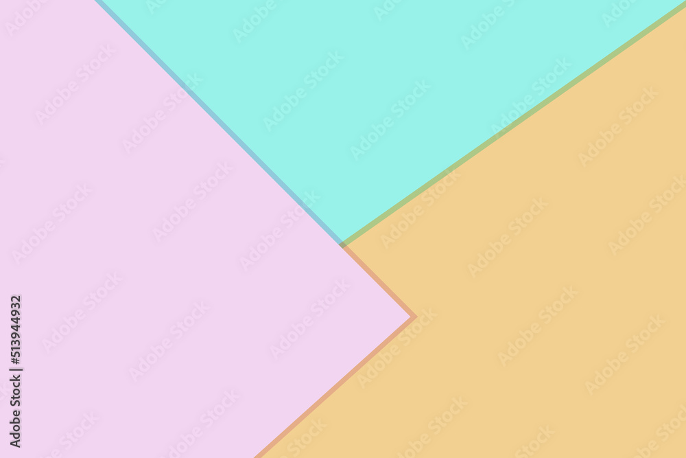 Minimal geometric pastel paper cut background design