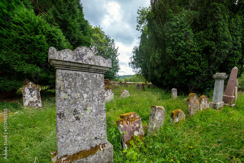 Kilmahog Cemetery, is located at Kilmahog, Callander, Stirlingshire, Scotland, UK. This churchyard is nearly 800 years old.A chapel was built on this little mount near the river Garbh Uisge,wild water photo