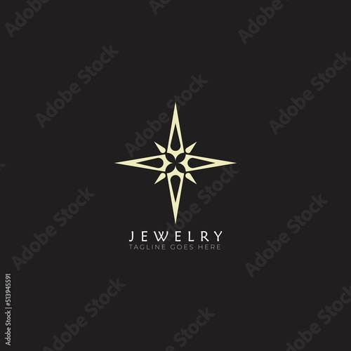 jewelry logo vector in crystal shape suitable for jewelry company logo