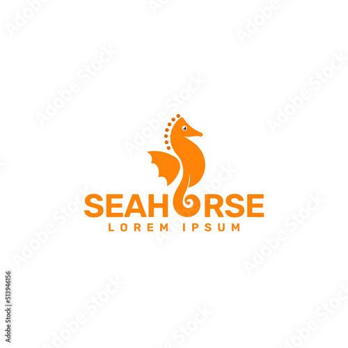 seahorse logo template