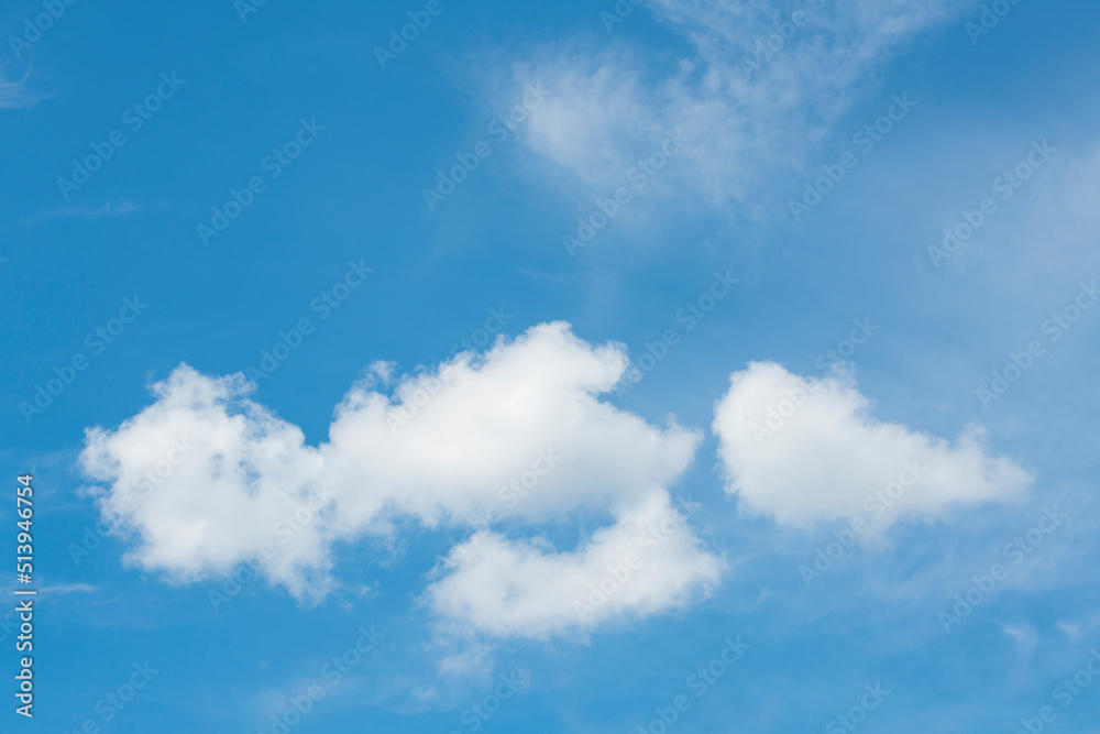 Naklejka premium blue sky with white clouds for banner card wallpaper background