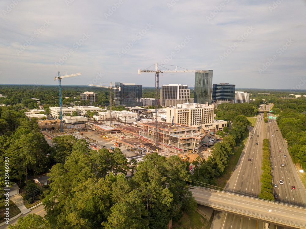 Fototapeta premium North Hills High Rise Construction Site