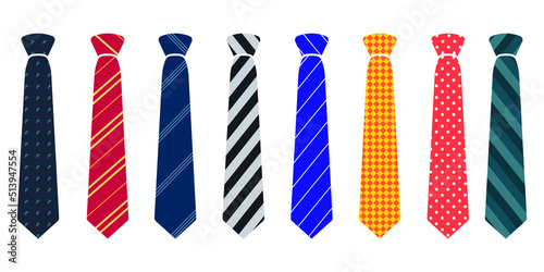 Billede på lærred Neck tie vector design illustration isolated on white background