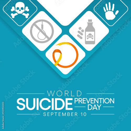 World Suicide prevention day is observed every year on September 10, in order to provide worldwide commitment and action to prevent suicides. Vector illustration