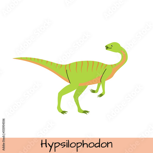 Hypsilophodon dinosaur vector illustration isolated on white background. © Janna7