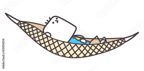 休んでいるビジネスマンのイラスト