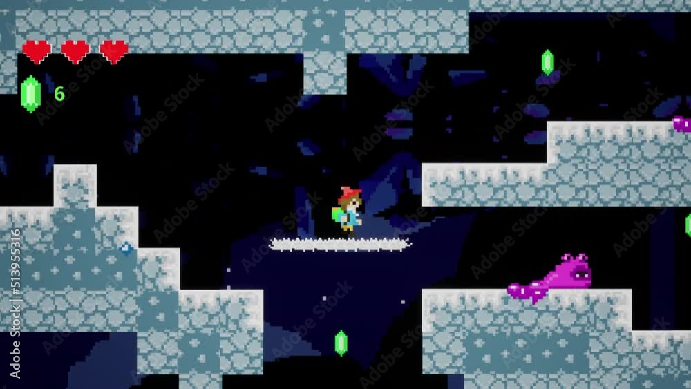 Video Game Mock Up Concept for Playback Gameplay of Retro 2D Console