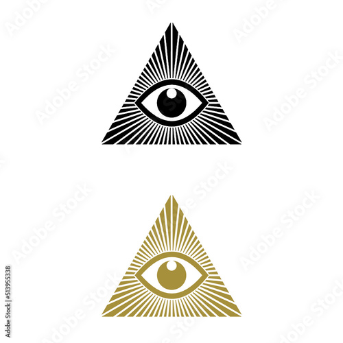 triangle and one eye vector