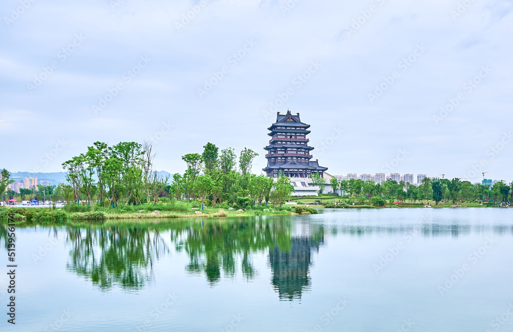 Dong'an Pavilion, Dong'an Lake, Chengdu, Sichuan, China