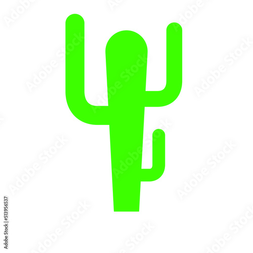 Cactus vector outline. Color icon.