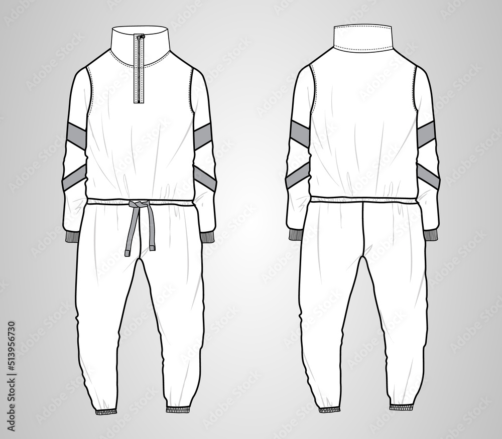Nightwear dress design Technical fashion flat sketch vector ...
