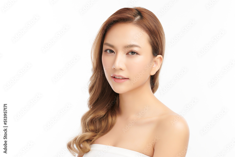 Beautiful young asian woman with clean fresh skin on white background, Face care, Facial treatment, Cosmetology, beauty and spa, Asian women portrait. Beautiful young asian woman with clean fresh skin on white background, Face care, Facial treatment, Cosmetology, beauty and spa, Asian women portrait.