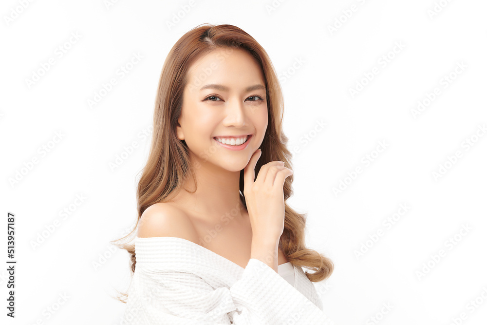 Beautiful young asian woman with clean fresh skin on white background, Face care, Facial treatment, Cosmetology, beauty and spa, Asian women portrait. Beautiful young asian woman with clean fresh skin on white background, Face care, Facial treatment, Cosmetology, beauty and spa, Asian women portrait.