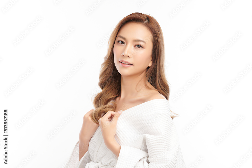 Beautiful young asian woman with clean fresh skin on white background, Face care, Facial treatment, Cosmetology, beauty and spa, Asian women portrait. Beautiful young asian woman with clean fresh skin on white background, Face care, Facial treatment, Cosmetology, beauty and spa, Asian women portrait.