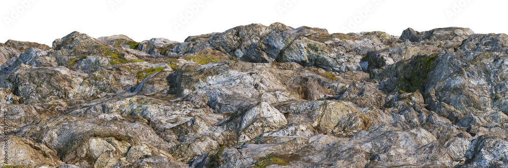3D render stone surface with white background 3D render stone surface with white background
