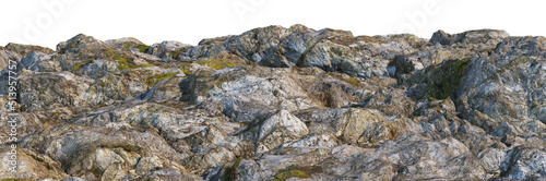 3D render stone surface with white background