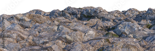 3D render stone surface with white background
