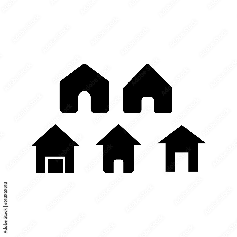 Home Icon Set Vector Symbol Design Illustration Home Icon Set Vector Symbol Design Illustration