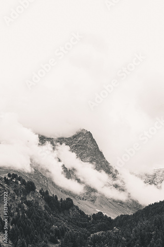 clouds covering mountains 