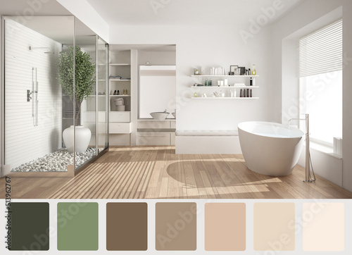Bilde på lerret Interior design scene with palette color
