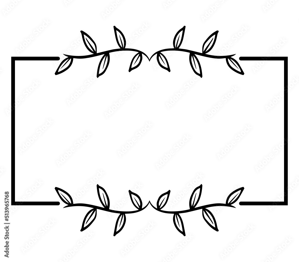 rectangle floral frame rectangle floral frame