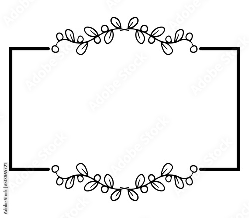 rectangle floral frame