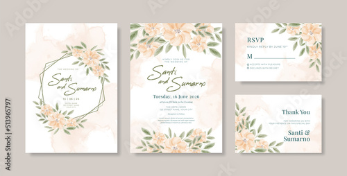 White rustic wedding invitation set