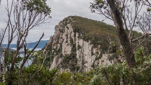 View of Port Arthur across Stinking Bay, at the start of the Three Capes Track in south-east Tasmania