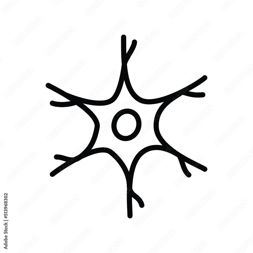 Neuron, nerve line icon. Simple outline style. Brain, neuro cell, health concept. Vector illustration design isolated on white background. EPS 10. Neuron, nerve line icon. Simple outline style. Brain, neuro cell, health concept. Vector illustration design isolated on white background. EPS 10.